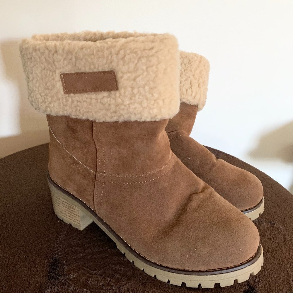 heeled fur booties!